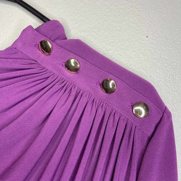 Suite 7 Plus Size Purple Dress with Gold Buttons - 22W NWT - Picture 5 of 12